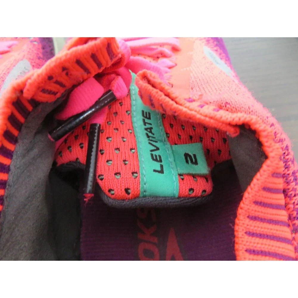 Brooks Levitate 2 Shoes Womens 9 Pink Knit Running Sneakers Road Gym 1202791B678